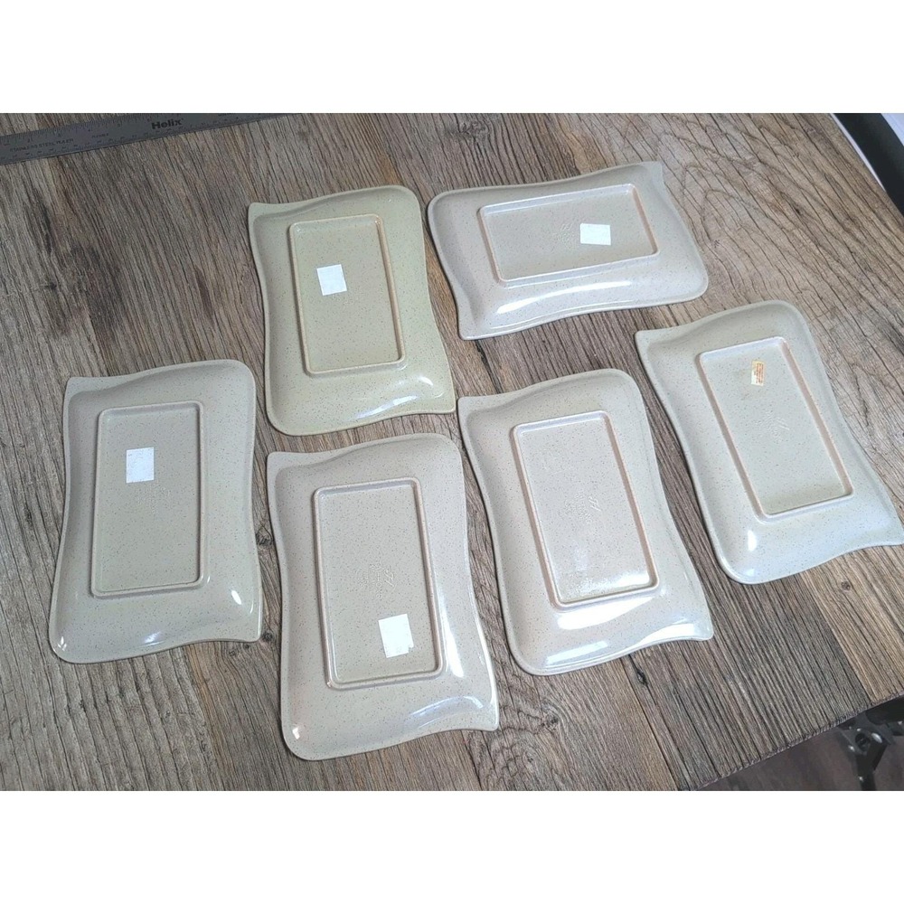 Tai Hong Wei Ware No 1609 Six 8" X 5" Rectangular Sushi Appetizer Plates (6) - Picture 13 of 16